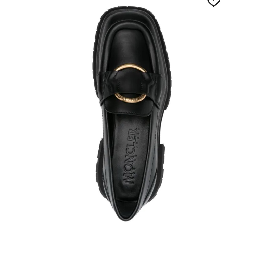 Moncler Women's Black Bell Loafers- Size 40 - Picture 1 of 7